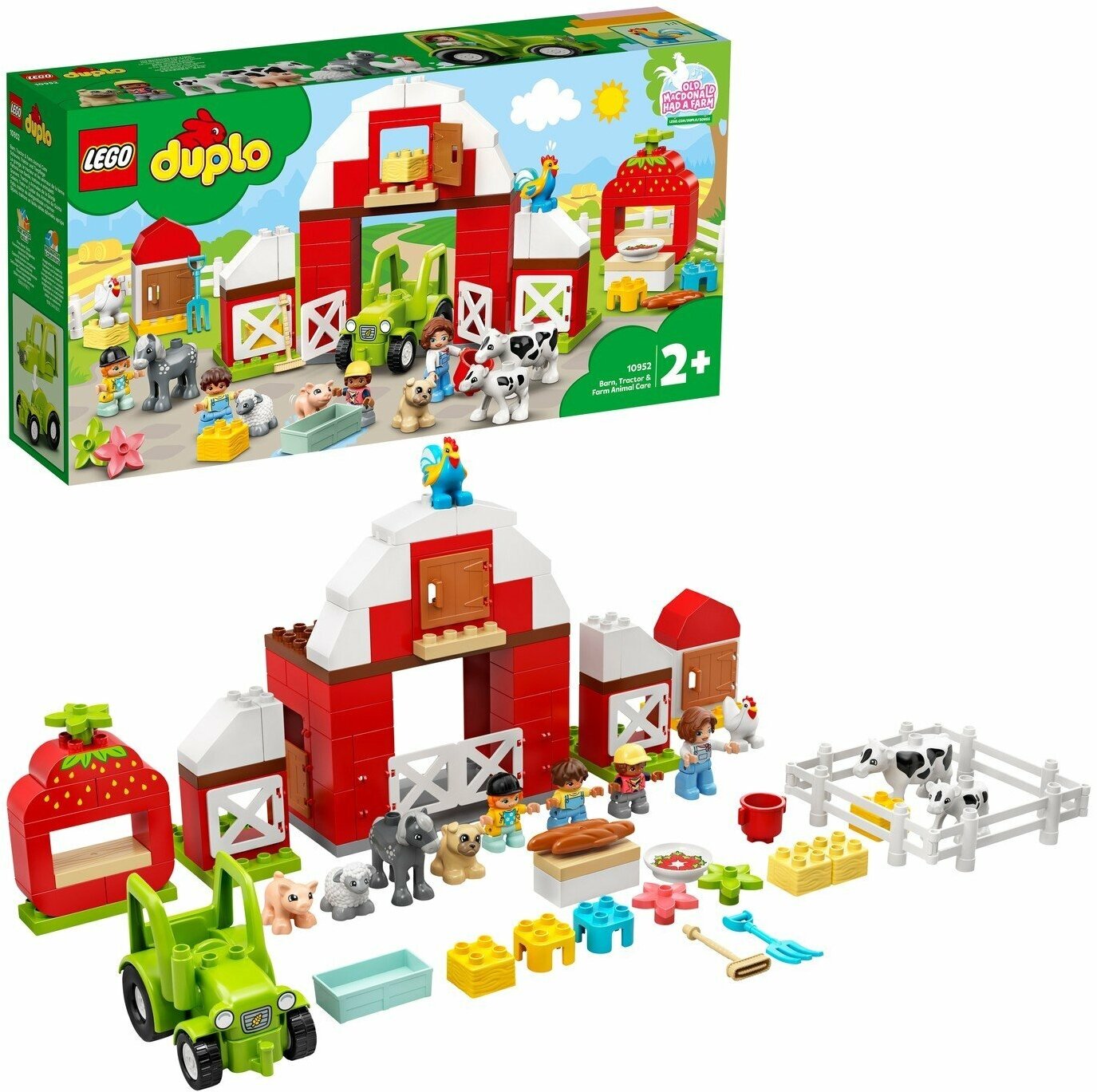 Конструктор LEGO DUPLO Town Фермерский трактор, домик и животные