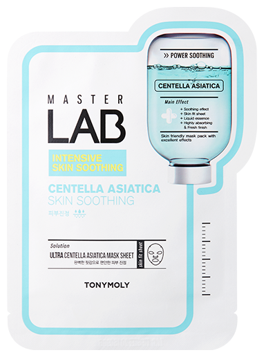 Tonymoly Тканевая маска для лица Master Lab Centella Asiatica Mask Sheet с экстрактом сентеллы азиатики, 19 гр.