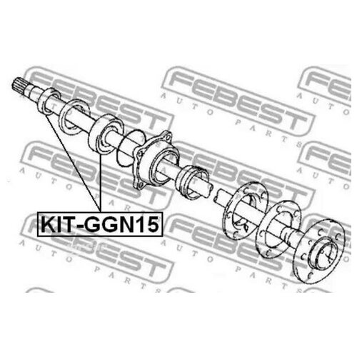 фото Febest kitggn15 подшипник шариковый задней полуоси ремкомплект 40x90x23x28