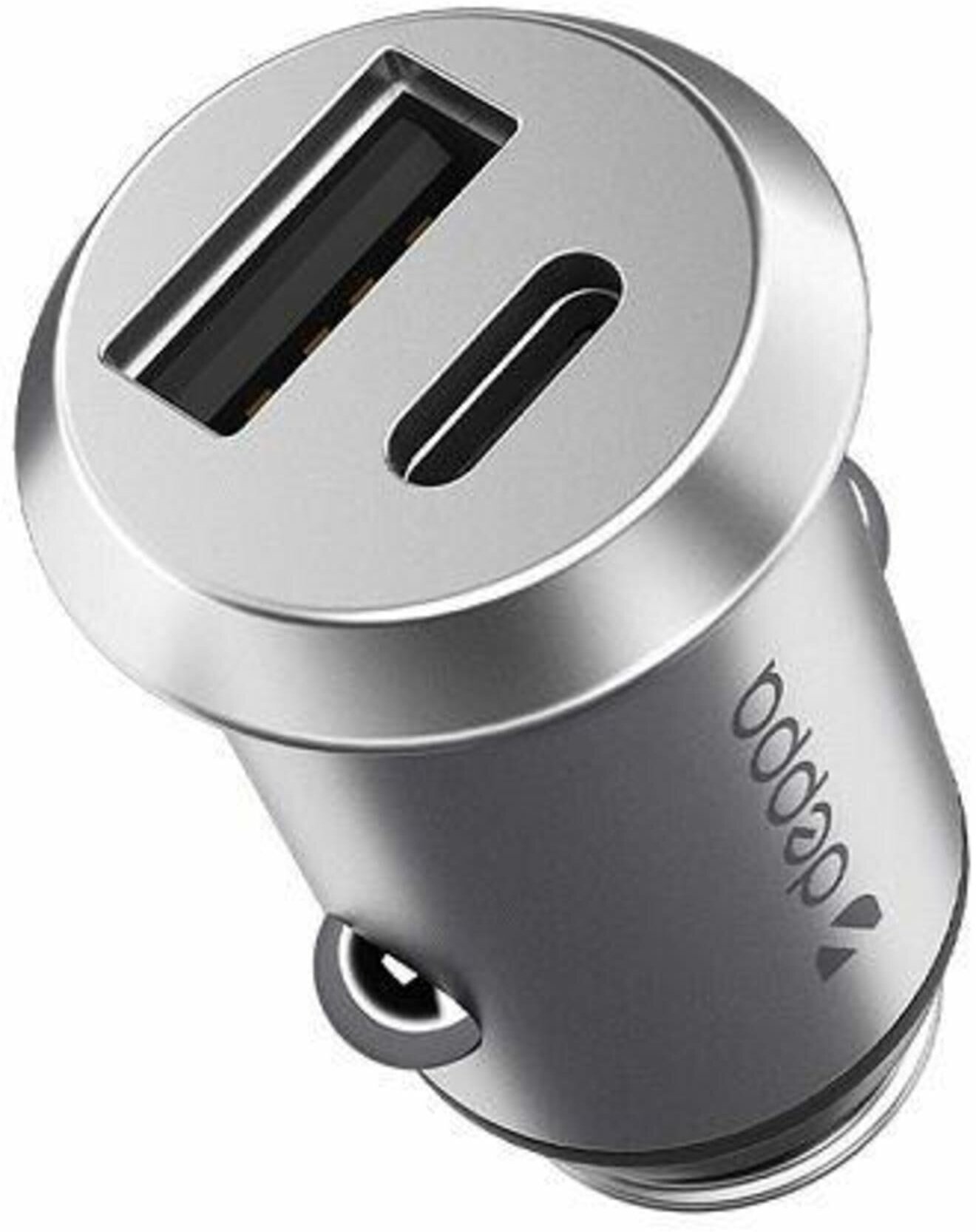 АЗУ USB A + USB-C, PD, QC 3.0, 38W, серебристый, крафт, Deppa 11212-OZ