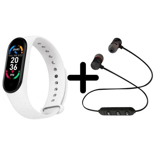 Умные часы BandRate Smart BRSM66BW-SET1 с беспроводными наушниками будильником мониторингом сна 335000₽