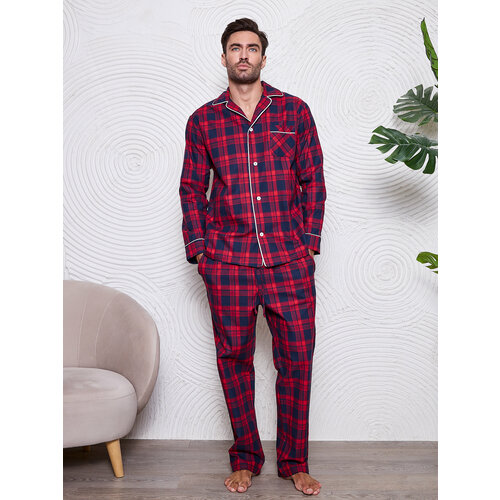 Пижама Малиновые сны, размер 58, красный новая милая пара пижама костюм для сна для для женщин и мужчин хлопковые пижамы 2 предмета в комплекте пижамный комплект для влюбленных сем
