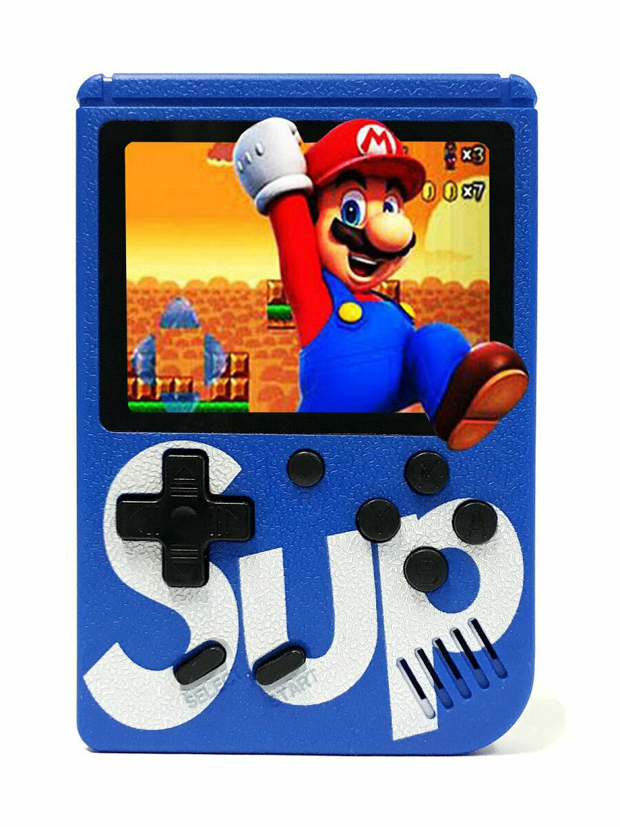 Портативная игровая приставка SUP GAME BOX PLUS 400 в 1 8 bit Blue