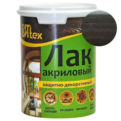 Лак защитно-декоративный акриловый венге 09кг ВИТtex 720₽