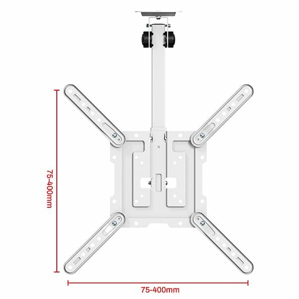 Потолочный наклонно-поворотный кронштейн для телевизоров весом до 20 кг Uniteki LCD3440CBW (белый)