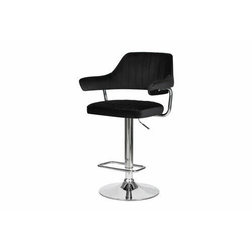 Стул барный с подлокотниками DOBRIN Charly LM-5019, чёрный (MJ9-101)/хром
