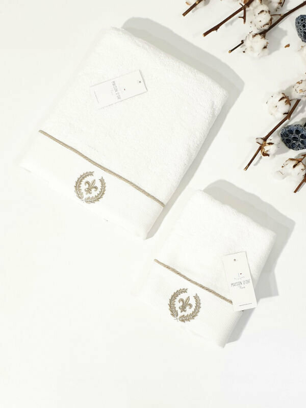 фото Махровое банное полотенце 85х150 Maison Dor Seymour (белый)