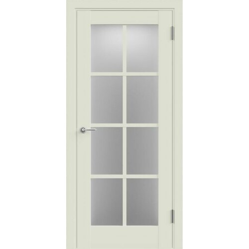 Дверной комплект VellDoris ALTO 13, светло-серый эмалит, 800x2000, LR, стекло мателюкс, без врезки замка и петель