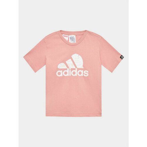 Футболка adidas, размер 6/7Y [METY], розовый