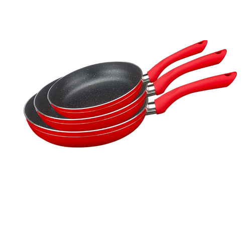 Набор сковородок 3 пр. без крышки RL-PM3F RED