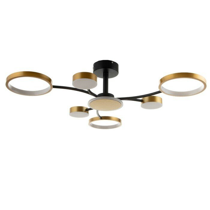 Люстра с ПДУ 2299/7GD LED 136Вт 3000-6000К золото 77х77х18 см