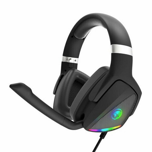 Наушники HG9068 игровые полноразмерные микрофон USB 21 м RGB чёрные 2828₽