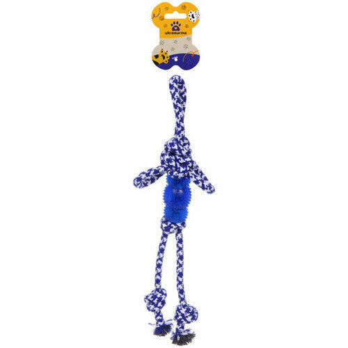 Игрушка - канат для собак мелких и средних пород «нескучайка», цвет синий, 38см / 115гр (лейбл) нескучайка