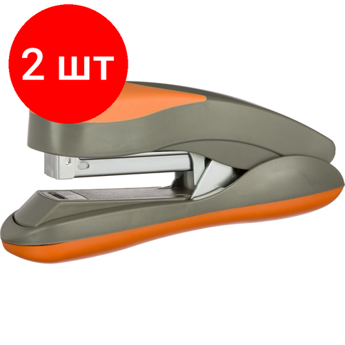 Комплект 2 штук, Степлер RG PS-273F (N24/6) до 30 лист. серо-рыжий 146мм