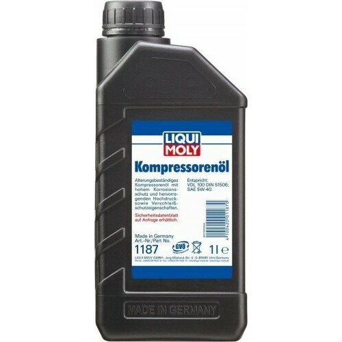 Масло компрессорное LIQUI MOLY Kompressorenoil (VDL-100) 1 л 1187 синтетическое растворитель ржавчины liqui moly rostloser 0 6 л