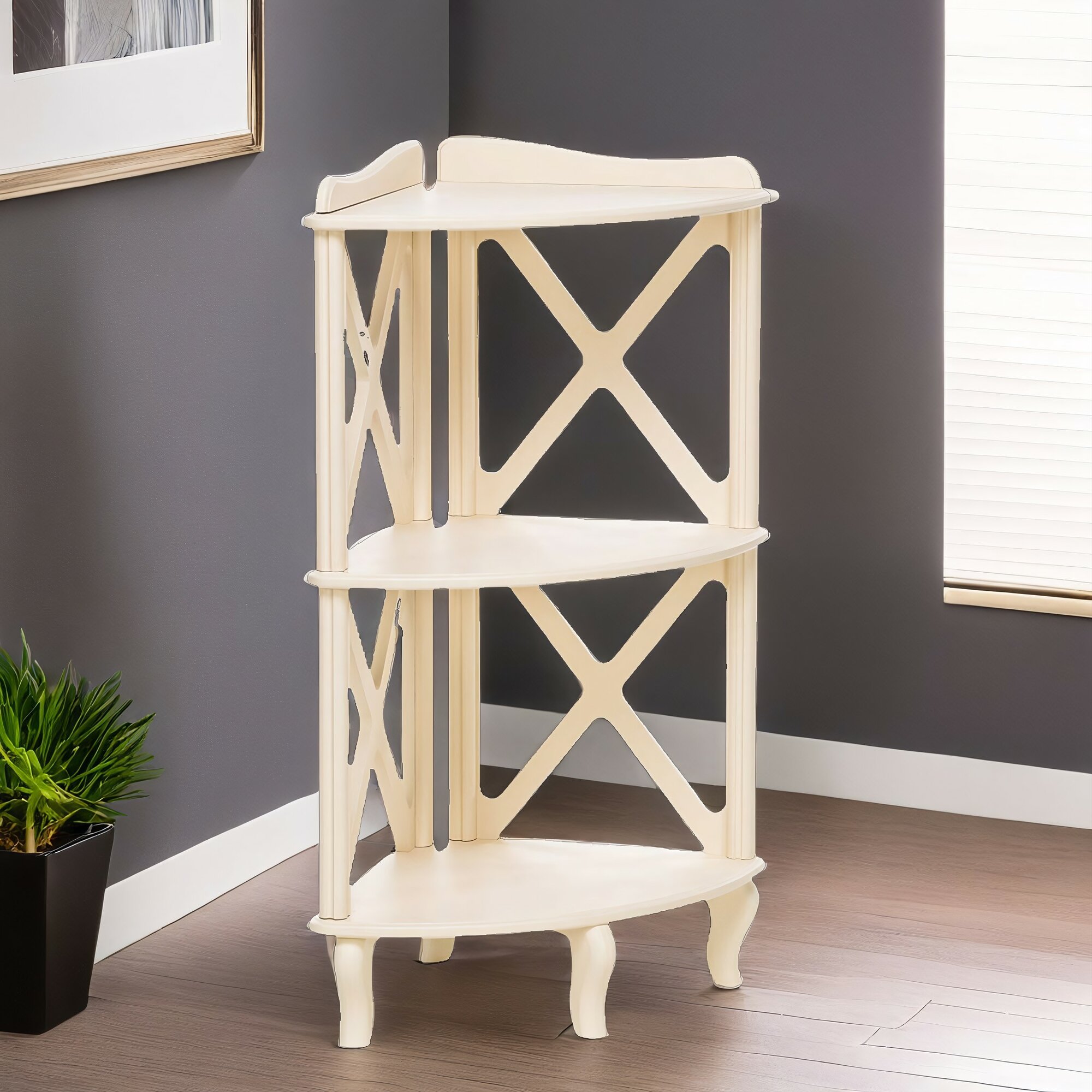 фото Этажерка-стеллаж угловая Джульетта-2 (венге)