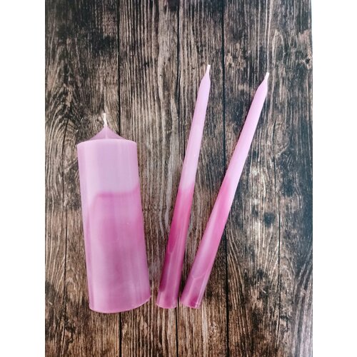 Набор из 3 парафиновых интерьерных свечей