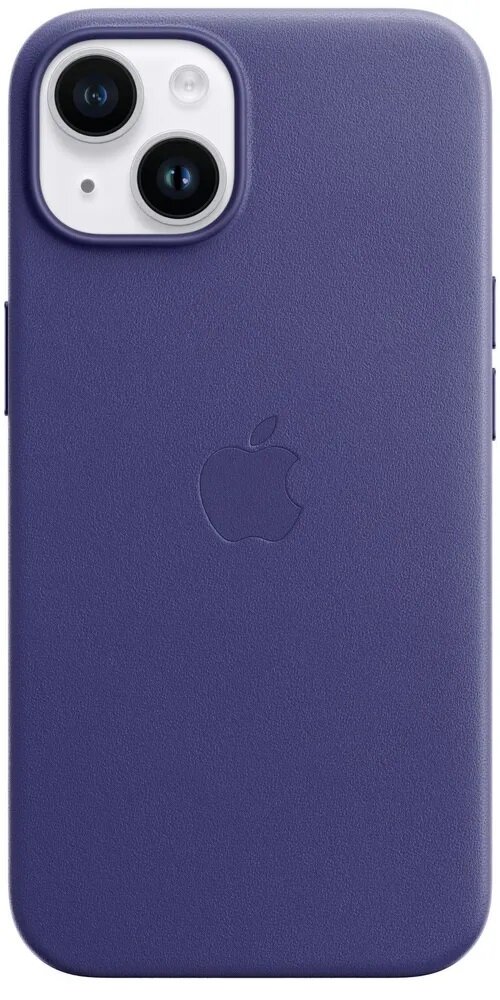 Кожаный чехол Leather Case для iPhone 15 Pro , сиреневый
