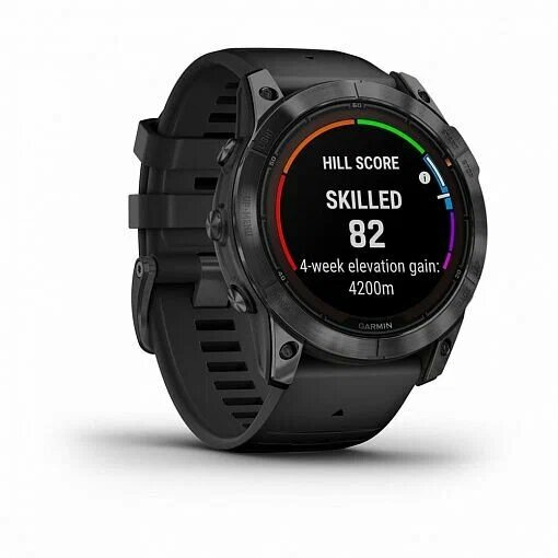 Смарт-часы GARMIN Fenix 7X PRO Solar Edition серый с черным ремешком (010-02778-01)