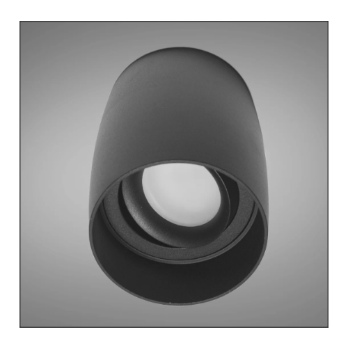 Потолочный светильник накладной точечный VEGA 5110BL черный под лампу GU10 Высота 115 диаметр 85мм.