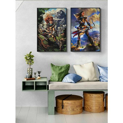 Набор из двух постеров Horizon Zero Dawn. Охота Red Hot Chili Posters