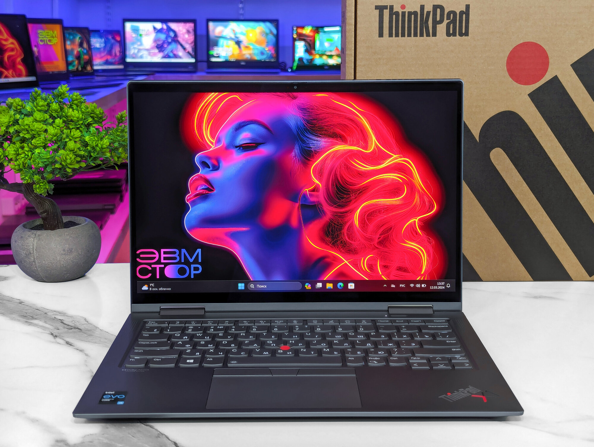14.0" Ноутбук Lenovo ThinkPad X1 Yoga Gen 6, 1920x1200 IPS, Intel core i5-1135G7 2.4 Ghz, RAM 16 ГБ, SSD 512 ГБ, Intel Iris Xe Graphics, Win11, Touch