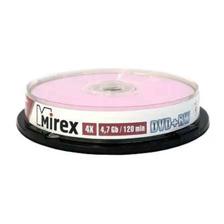 Диск DVD-RW Mirex 4.7 Gb, 4x, Cake Box (10), (10/300)