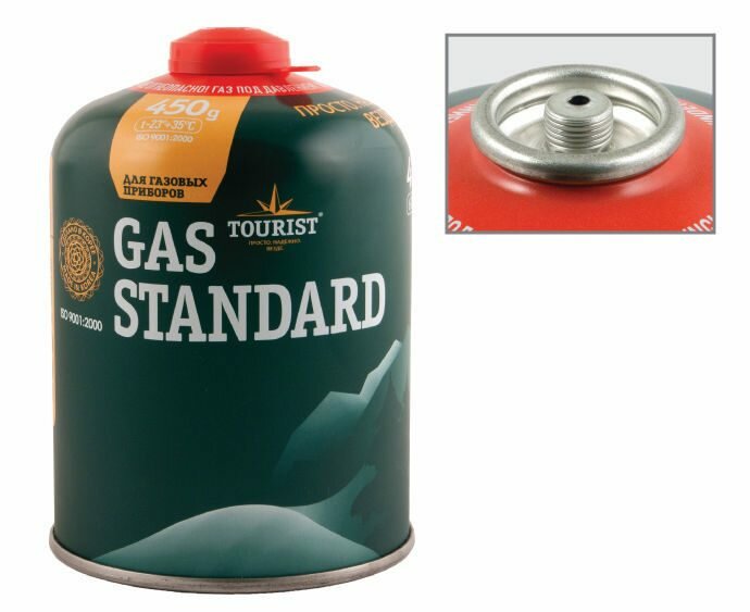 Газовый Баллон Gas Standard - 450 Г (резьбовой) Turis - фото №19