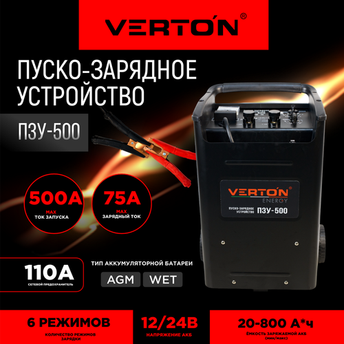 Пуско-зарядное устройство VERTON Energy ПЗУ- 500 1816100₽