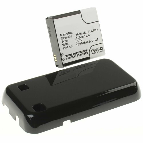 Аккумуляторная батарея iBatt iB-A1-M324 3000mAh для телефонов, смартфонов Samsung