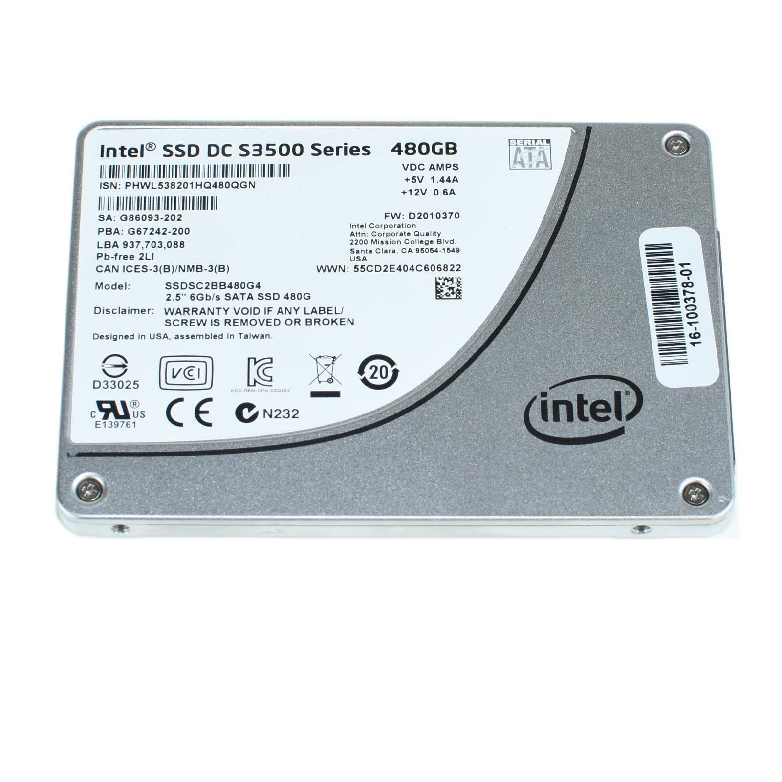 Твердотельный накопитель Intel S4500 Series SSDSC2KB480G801 SSD 480 гб SATA 6G