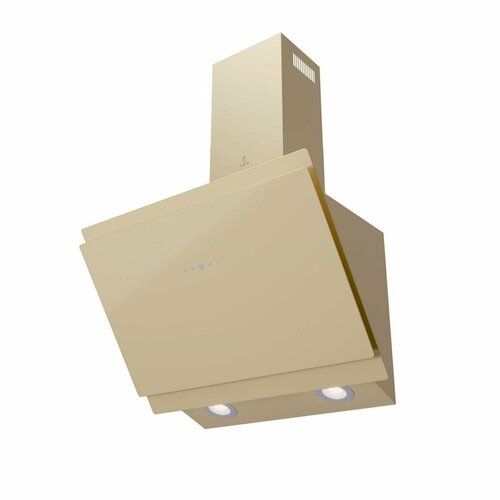 Вытяжка кухонная наклонная LEX FURIA 600 IVORY сенсорное управление отложенное выключение отделка стекло окрашенная сталь 1989000₽