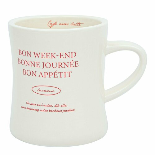 Белая керамическая кружка с надписью Размер onesize белый