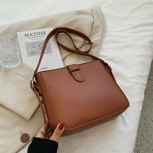 Сумка ведро , коричневый