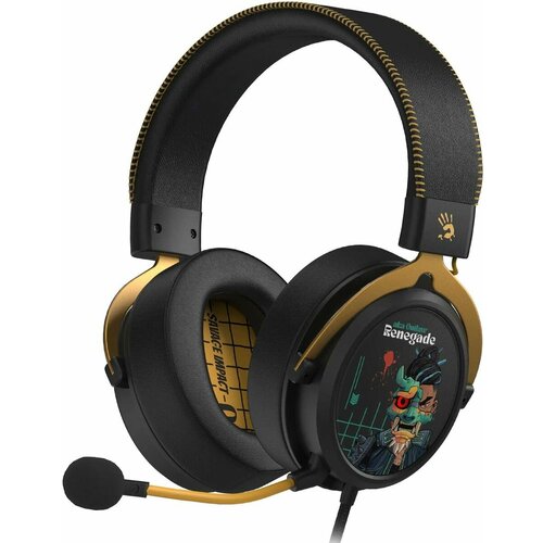 Гарнитура игровая A4TECH Bloody M595 Renegade для компьютера мониторные проводные черный рисунок 740700₽