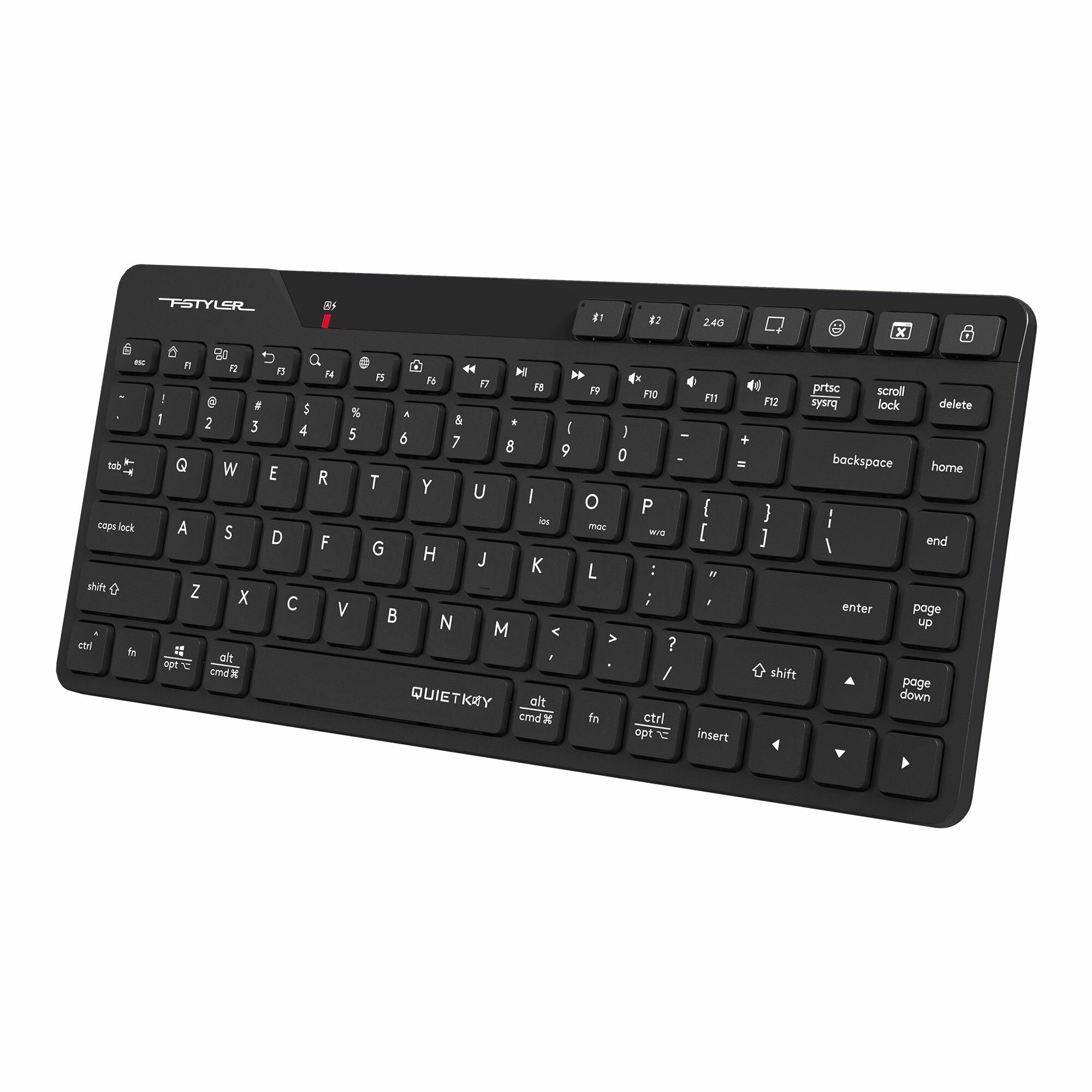 Клавиатура A4Tech Fstyler FBK26C AS, русские и английские буквы, черный (fbk26c as) — фото 1