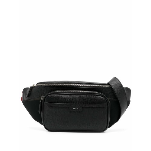 Сумка поясная Bally фактура зернистая черный 55627₽