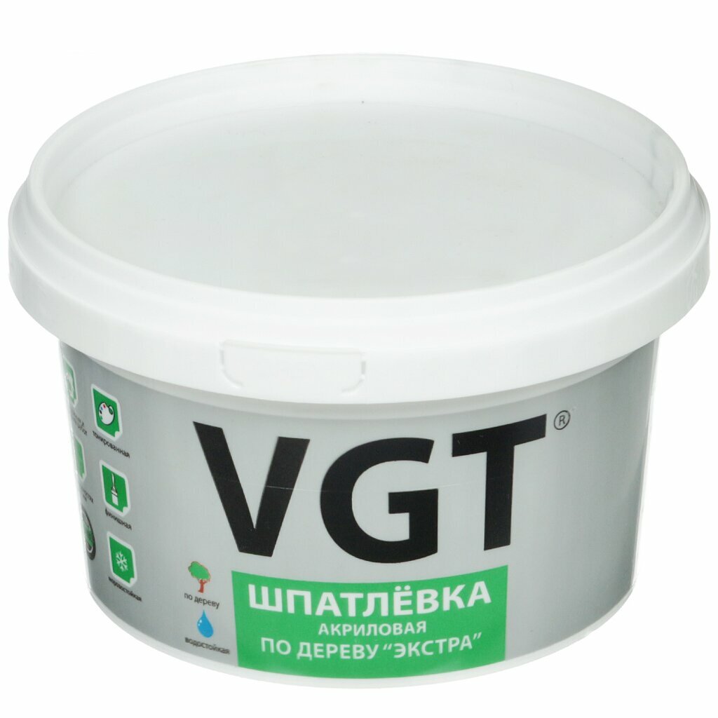 VGT Шпатлевка по дереву влагостойкая тонкодисперсная финишная сосна 1 кг Экстра