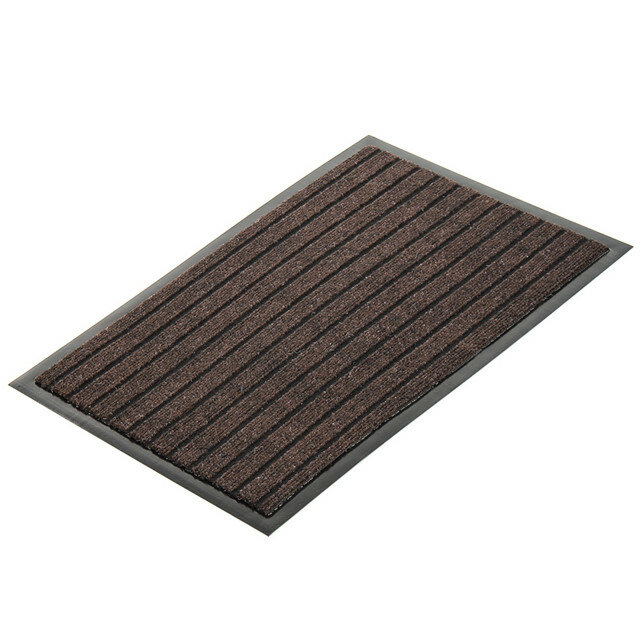 фото Коврик IN LORAN Спектр 40х60см влаговпитывающий ребристый коричневый ПВХ, синт. волокна