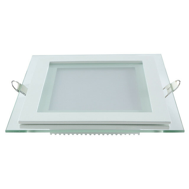 Светильник встраиваемый GAUSS Glass LED 6Вт 490Лм 4000K IP20 квадрат с дек. стеклом белый
