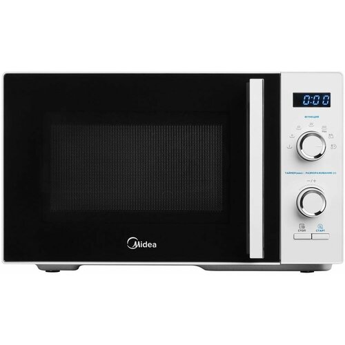 фото Микроволновая печь midea am825p2et-w, 800вт, 25л, белый