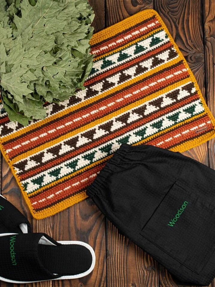 Коврик для бани Woodson орнамент , 60*40 — фото 1