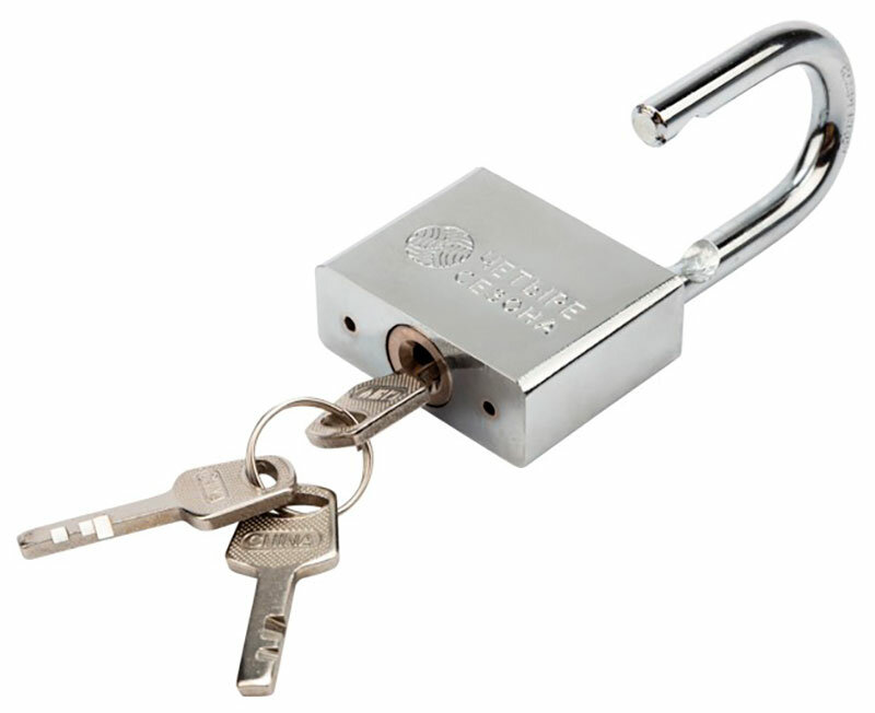 Замок навесной Четыре сезона серия Сталь 60 мм