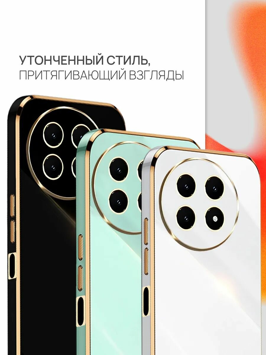 Чехол на Tecno Spark 30 Pro бампер, черный, глянцевый Брустанс — фото 1