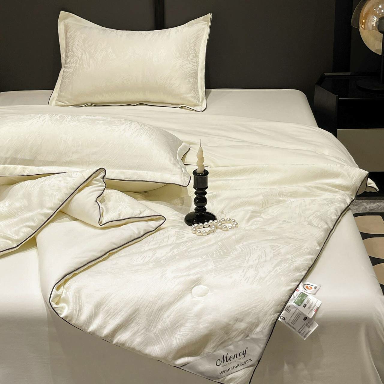 Постельное белье с одеялом евро 200х221 жаккард Mency — фото 1