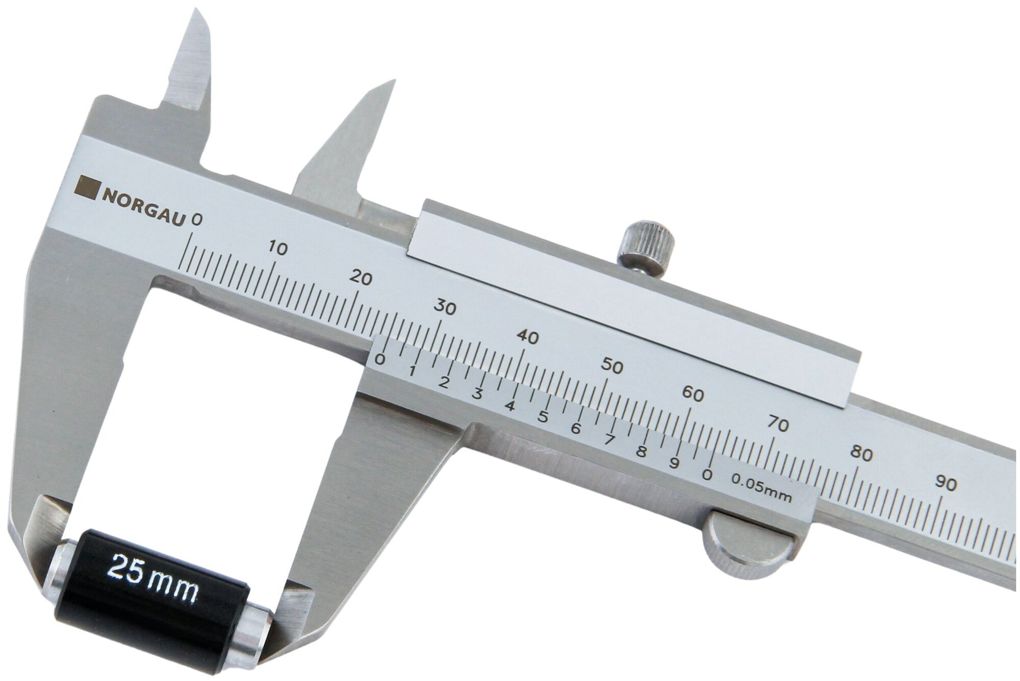 Нониусный штангенциркуль NORGAU Industrial ШЦ с глубиномером и таблицей резьбы 0-150 мм