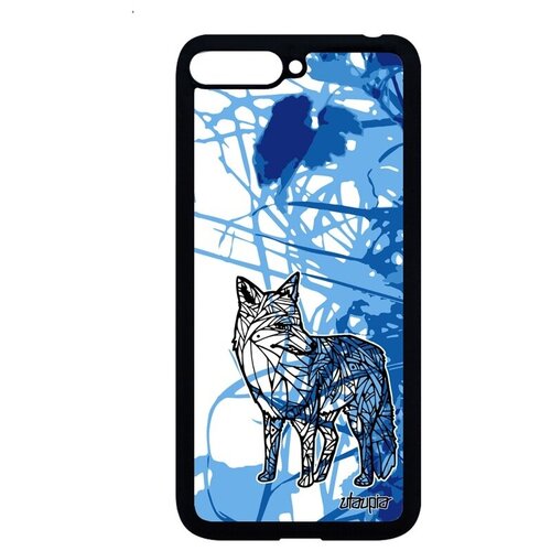 фото Чехол на телефон // huawei y6 2018 // "лиса" дизайн хищник, utaupia, голубой
