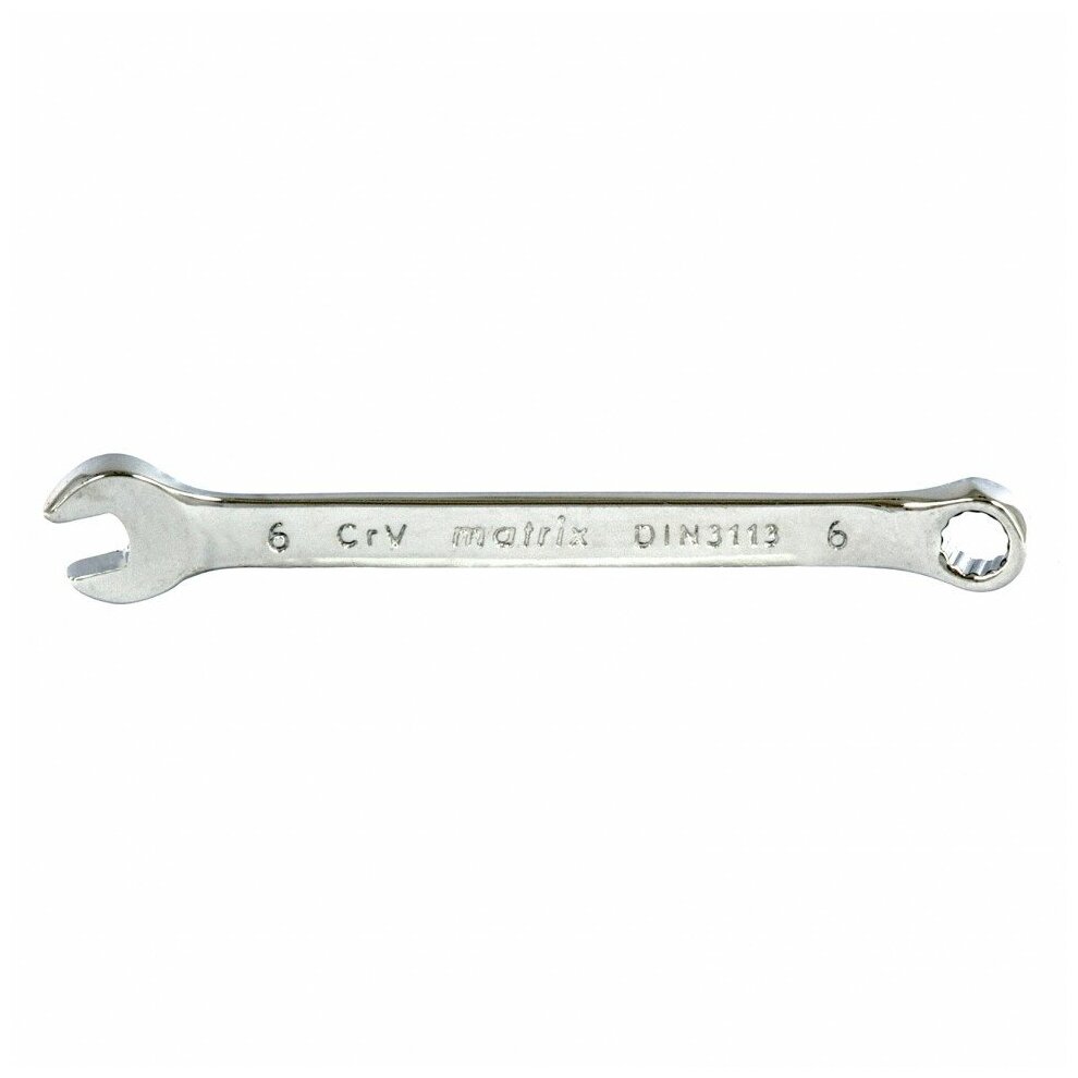Ключ комбинированный Matrix 6 мм, CrV, полированный хром 15150