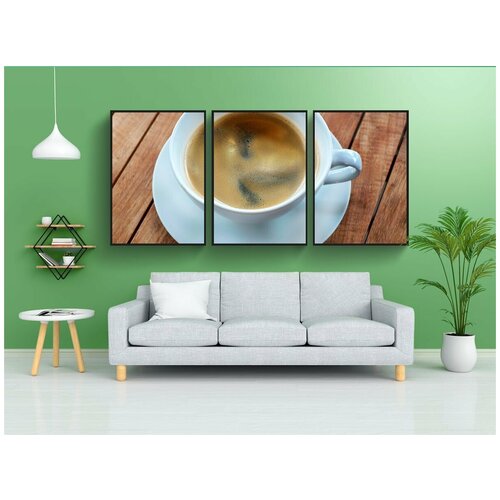 фото Набор модулных постеров для интерьера "чашка, кофе, кофейник" 60x90 см. в тубусе, без рамки lotsprints