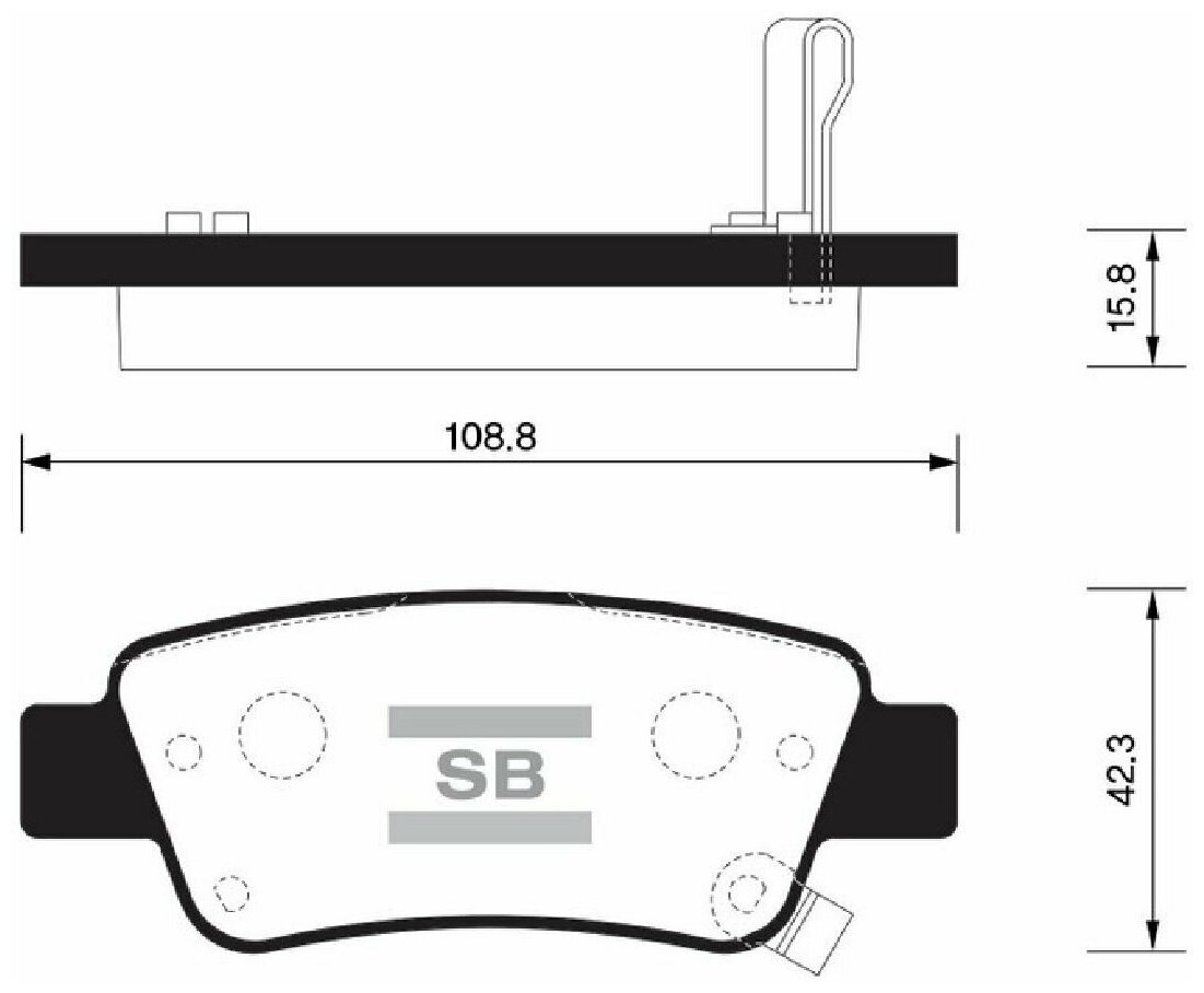 Тормозные колодки задние HONDA CR-V 07- SP1568 SANGSIN BRAKE